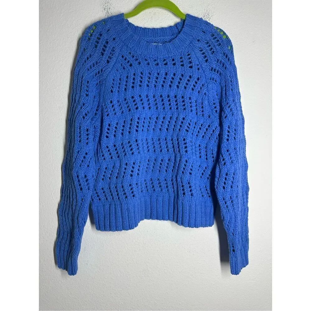 American Eagle Sweater Womens Cotton Blend Blue Knit Capsule Breathable Size M